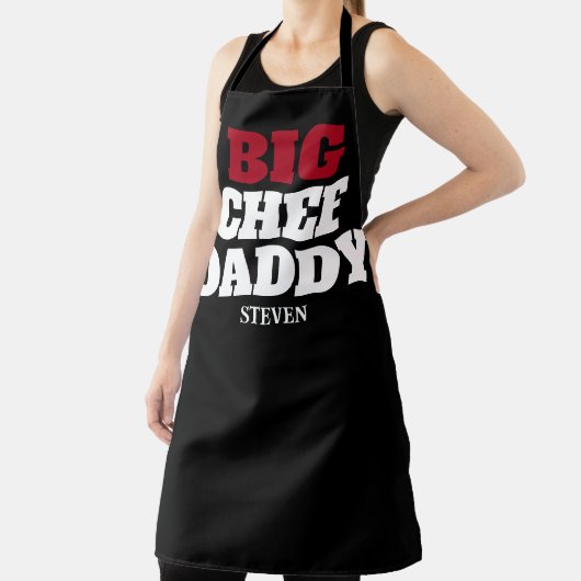 ビッグシェフダディおもしろい引用文パーソナライズされたグリリング エプロン (インサイチュ)