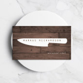 ビッグシェフナイフロゴパーソナルシェフ、ケータリングウッド 名刺