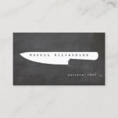 ビッグシェフナイフロゴ2 forパーソナルシェフ,ケータリング 名刺 (正面)