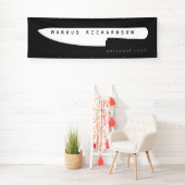 ビッグシェフナイフロゴ2 forパーソナルシェフ，ケータリング 横断幕 (インサイチュ)