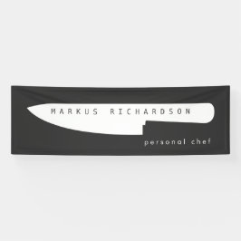 ビッグシェフナイフロゴ2 forパーソナルシェフ，ケータリング 横断幕