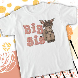 ビッグシスかわいいロバのバロの子供 Tシャツ