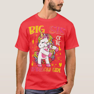 ビッグシスの誕生日の女の子Unicorn Big Tシャツ