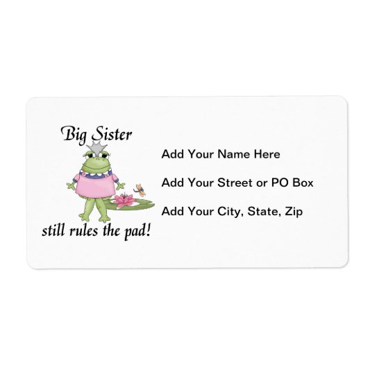 ビッグシスターがパッドギフトを決める ラベル (正面)