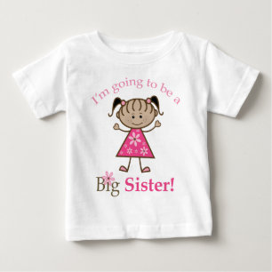 ビッグシスターのフィギュア女の子エスニック ベビーTシャツ