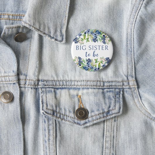 ビッグシスターはブルーベリーの赤ちゃんシャワーボタン 缶バッジ (インサイチュ)