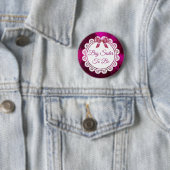 ビッグシスターへマゼンタバーブベイビーシャワーボタン 缶バッジ (インサイチュ)