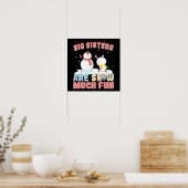 ビッグシスターズは雪の多くのおもしろい-雪だるまパン ポスター (キッチン)