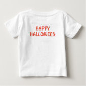 ビッグシスターハッピーハローウィンパンプキパーソナライズされたン ベビーTシャツ (裏面)