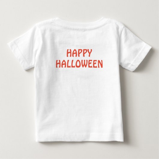 ビッグシスターハッピーハローウィンパンプキパーソナライズされたン ベビーTシャツ (裏面)