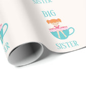 ビッグシスターパーソナライズされたティーカカスタムップ文字 ラッピングペーパー (ロールコーナー)