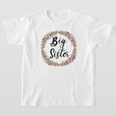 ビッグシスターパープルフラワーリース女子 Tシャツ (レイダウン)