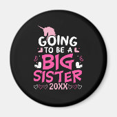 ビッグシスターピンクユニコーンハート マグネット (正面)