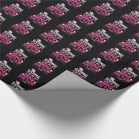 ビッグシスターピンクユニコーンハート ラッピングペーパー (角)