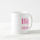 ビッグシスターピンク文字ガールズホワイト コーヒーマグカップ (正面右)