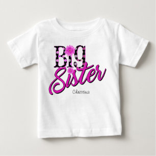 ビッグシスターピンク水玉模様 ベビーTシャツ