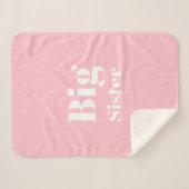 ビッグシスターピンク白い女の子 シェルパブランケット (正面(横))