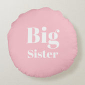ビッグシスターピンク白い女の子 ラウンドクッション (裏面)