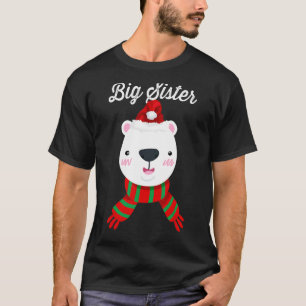 ビッグシスターベアーサンタハットクリスマスマッチングファミン Tシャツ