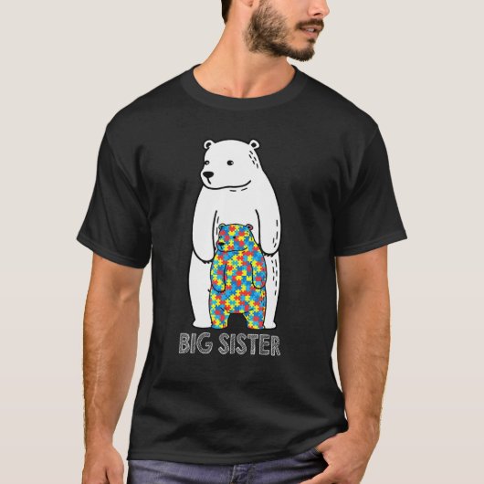 ビッグシスターベア 自閉症啓発 Tシャツ (正面)