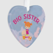 ビッグシスターベビーブラザーハートクリスマスツリー オーナメント (正面)