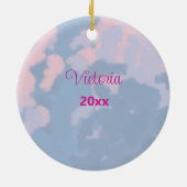 ビッグシスターベビーブラザーハートクリスマスツリー セラミックオーナメント (裏面)