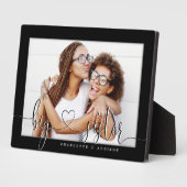 ビッグシスターモダンブラックミニマルマットボード写真 フォトプラーク (側面)