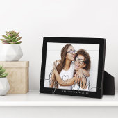 ビッグシスターモダンブラックミニマルマットボード写真 フォトプラーク