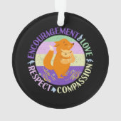 ビッグシスターラブ – 兄弟姉妹ボンディングキツネ オーナメント (裏面)