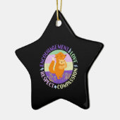 ビッグシスターラブ – 兄弟姉妹ボンディングキツネ セラミックオーナメント (左)