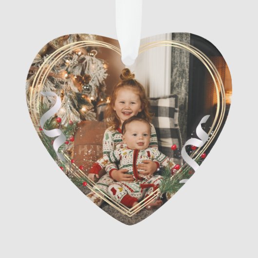 ビッグシスターリトルブラザーラブ引用文カスタム写真 オーナメント (正面)