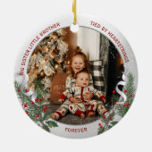 ビッグシスターリトルブラザー暖かい引用文シルバーフレーム セラミックオーナメント (裏面)