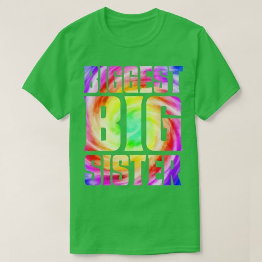 ビッグシスター再おもしろいび絞り染め最大のシスター Tシャツ (デザイン正面)