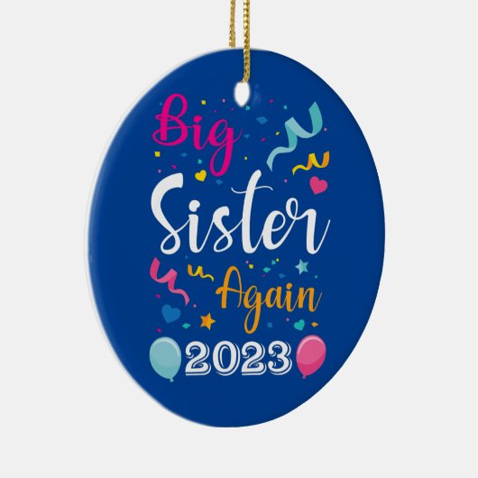 ビッグシスター再び2023妊娠発表キッズ セラミックオーナメント (右)