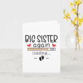 ビッグシスター再び2026ベビー3妊娠発表 カード (黄色い花)