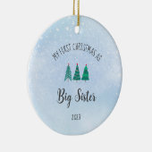 ビッグシスター初めてのクリスマスフォトベビー セラミックオーナメント (右)