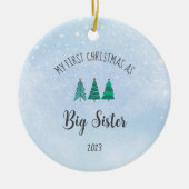 ビッグシスター初めてのクリスマスフォトベビー セラミックオーナメント (正面)