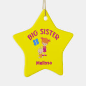 ビッグシスター名とベビーシスター年スターカスタム セラミックオーナメント (右)