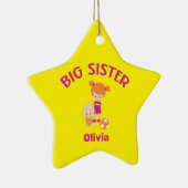 ビッグシスター名とベビーブラザーイヤーカスタムスター セラミックオーナメント (右)