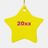 ビッグシスター名とベビーブラザーイヤーカスタムスター セラミックオーナメント (裏面)