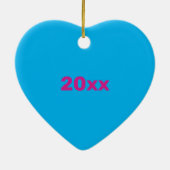 ビッグシスター名とベビーブラザー年ハートの形 セラミックオーナメント (裏面)