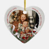 ビッグシスター新生児フォトシルバーフレームホリーパイン セラミックオーナメント (正面)