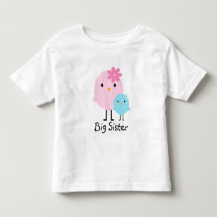 ビッグシスター春バーズガールズティー トドラーTシャツ
