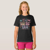 ビッグシスター時代の可愛い蝶と花 Tシャツ (正面フル)