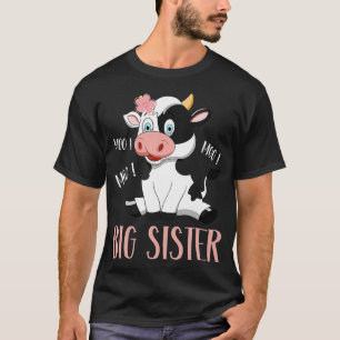 ビッグシスター牛かわいい牛農家誕生日マッチングF Tシャツ