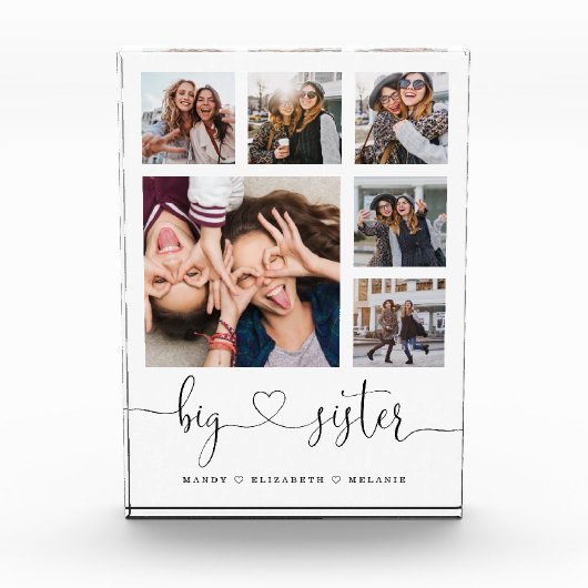 ビッグシスター脚本 |姉妹写真コラージュの贈り物 フォトブロック (正面)