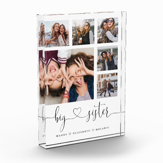 ビッグシスター脚本 |姉妹写真コラージュの贈り物 フォトブロック (左)