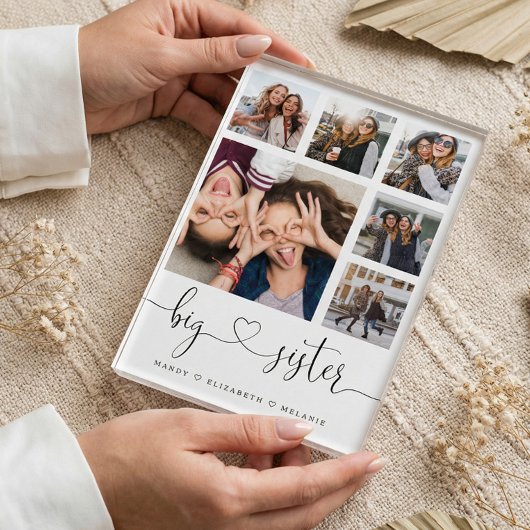 ビッグシスター脚本 |姉妹写真コラージュの贈り物 フォトブロック