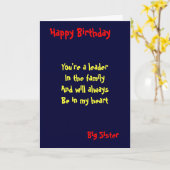 ビッグシスター誕生日 カード (黄色い花)