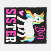 ビッグシスター魔法のユニコーンとレインボーマネ&テール フリースブランケット (正面(横))